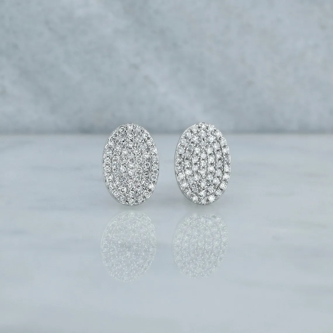 0.30 Round Moissanite Diamond Stud Earrings