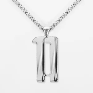 11 Number Pendant with Chain Kids Necklace - Stainless Steel