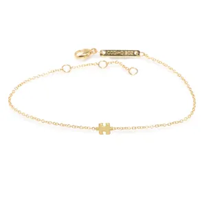 14k Itty Bitty Puzzle Piece Bracelet