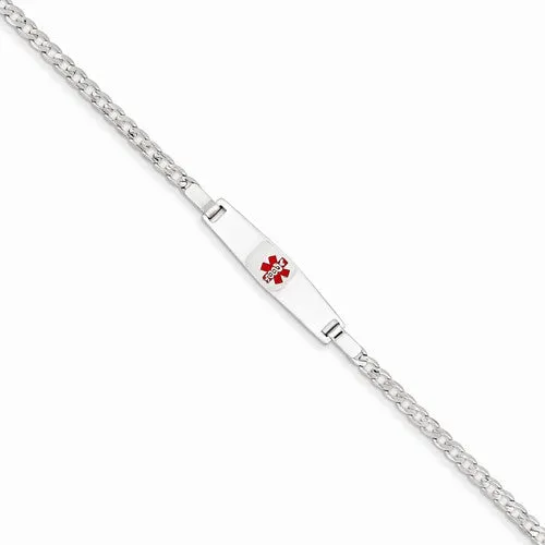 14K White Gold Medical Jewelry Childrens Bracelet