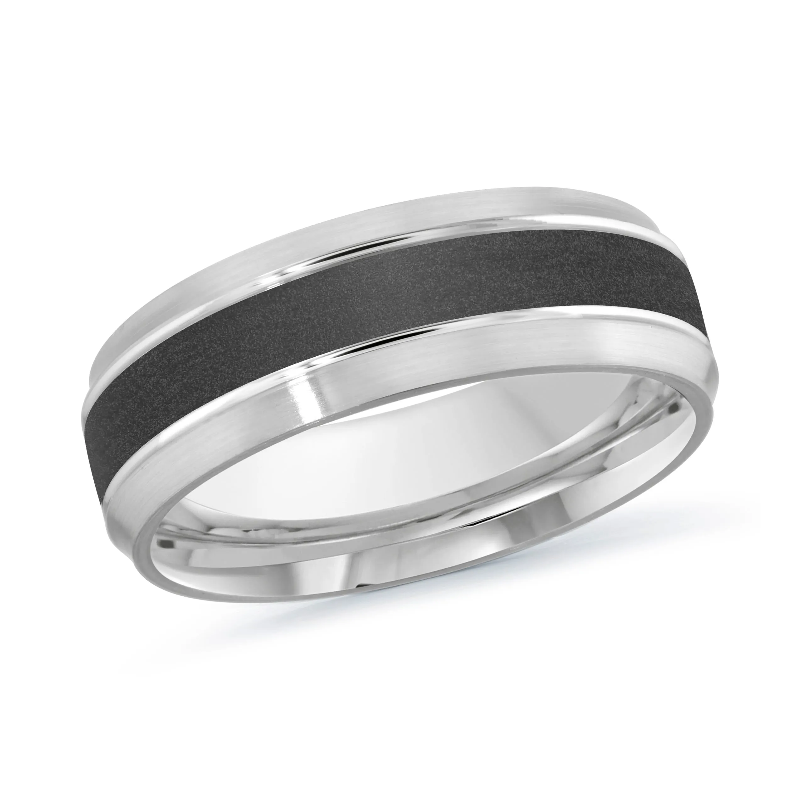 14K White Gold Ring from the Noir Collection by Malo - MRDA-146-7W