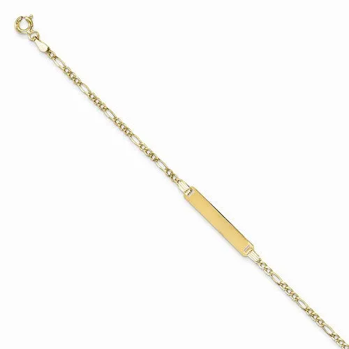 14K Yellow Gold Madi K Figaro Baby Id Bracelet