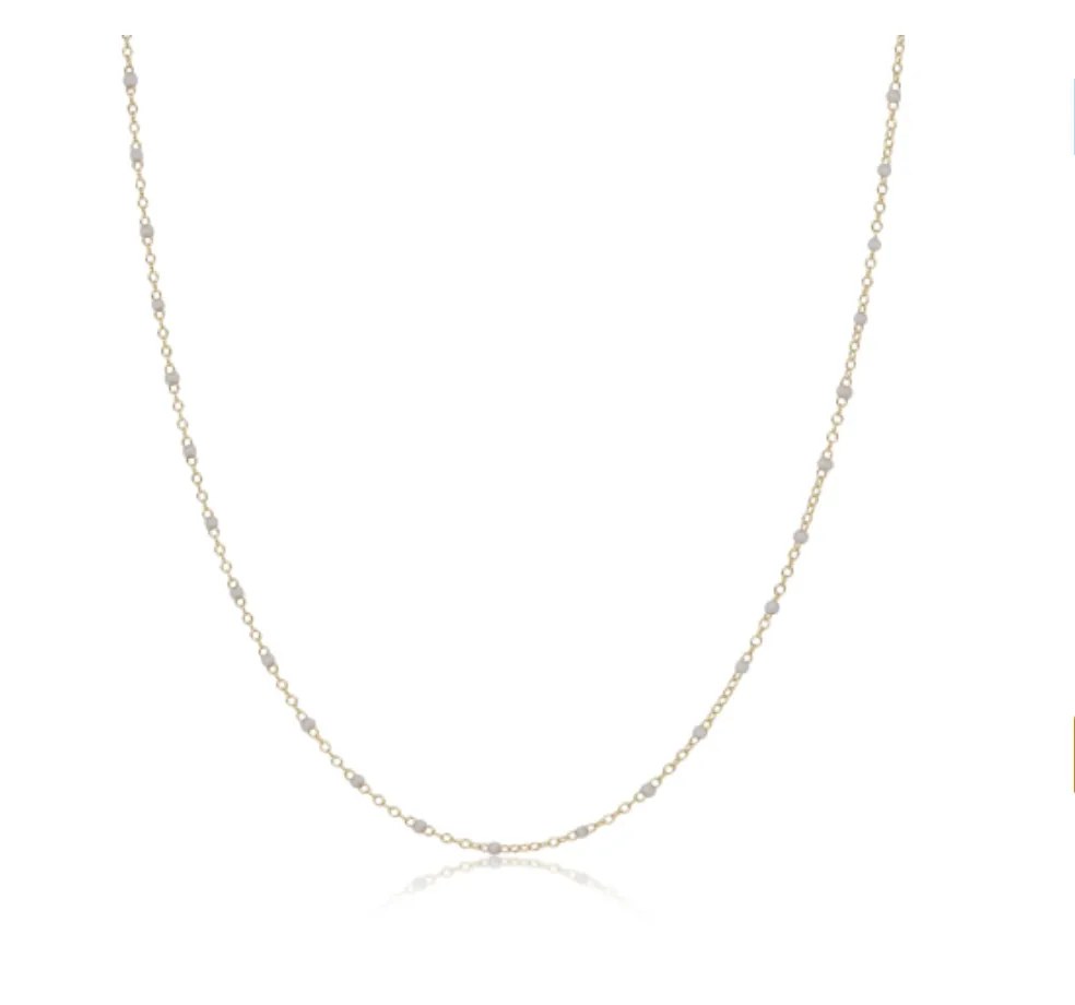 15" Choker Simplicity Chain Gold - 2mm Pearl-by enewton