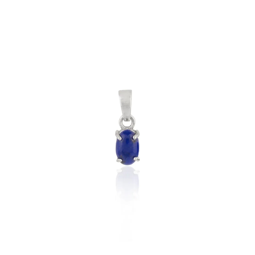 18K Gold Lapis Lazuli Pendant