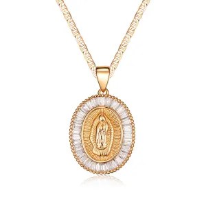 18K Gold Plated Mother Mary Necklace