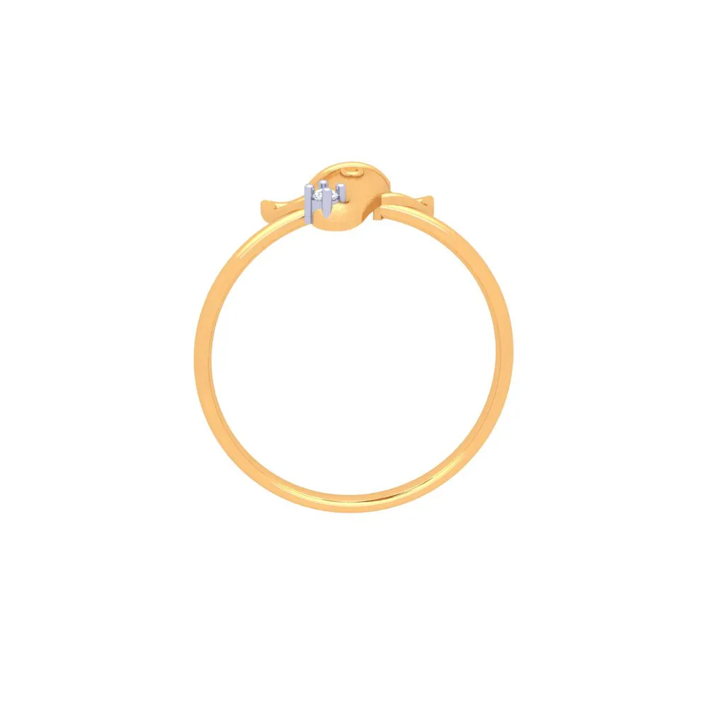 18k Gold Ring Encrusted With A Beautiful Diamond For You