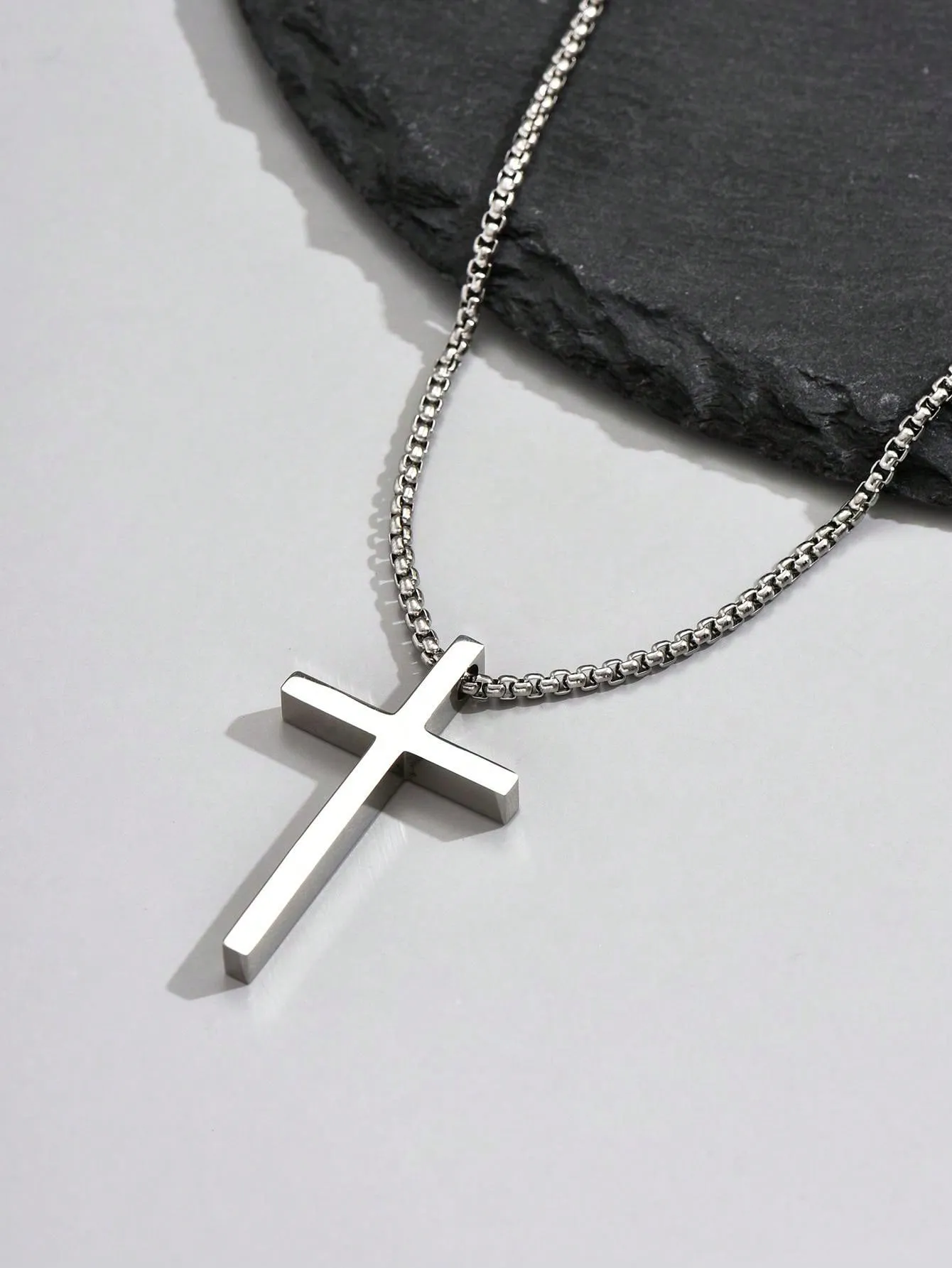 1pc Cross Charm Necklace Stainless Steel Jewelry for Men Jewelry for Men Jewelry