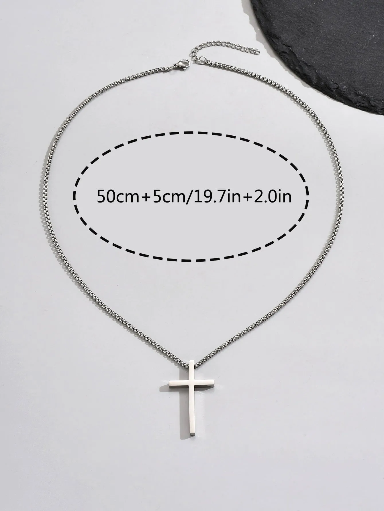 1pc Cross Charm Necklace Stainless Steel Jewelry for Men Jewelry for Men Jewelry