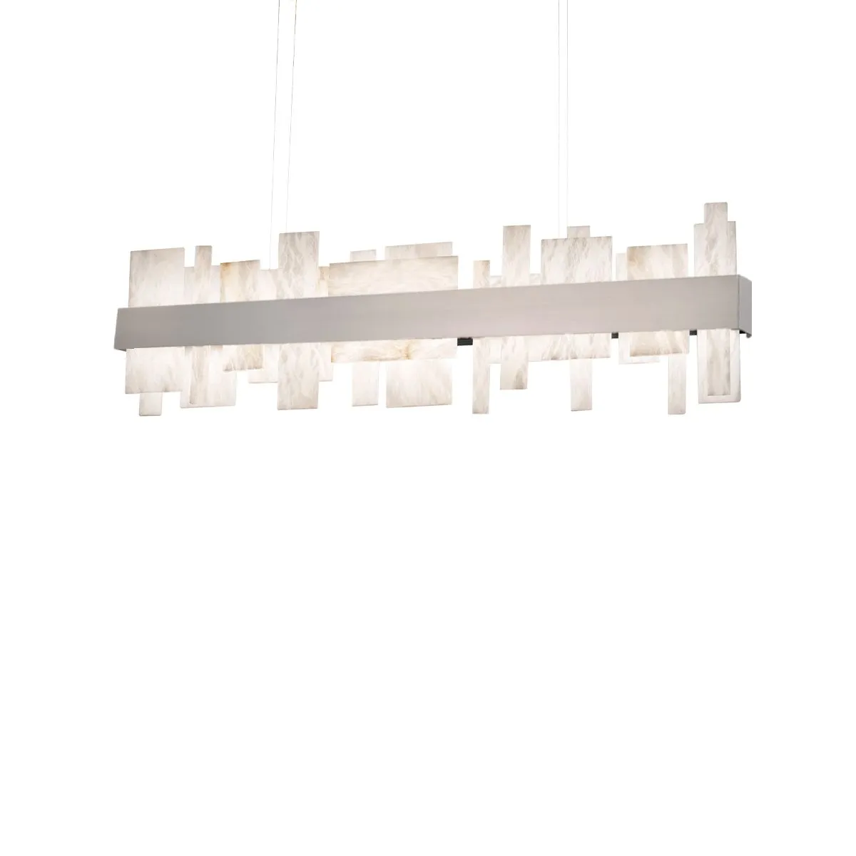 Acropolis 46 in. LED Pendant Light Brushed Nickel Finish