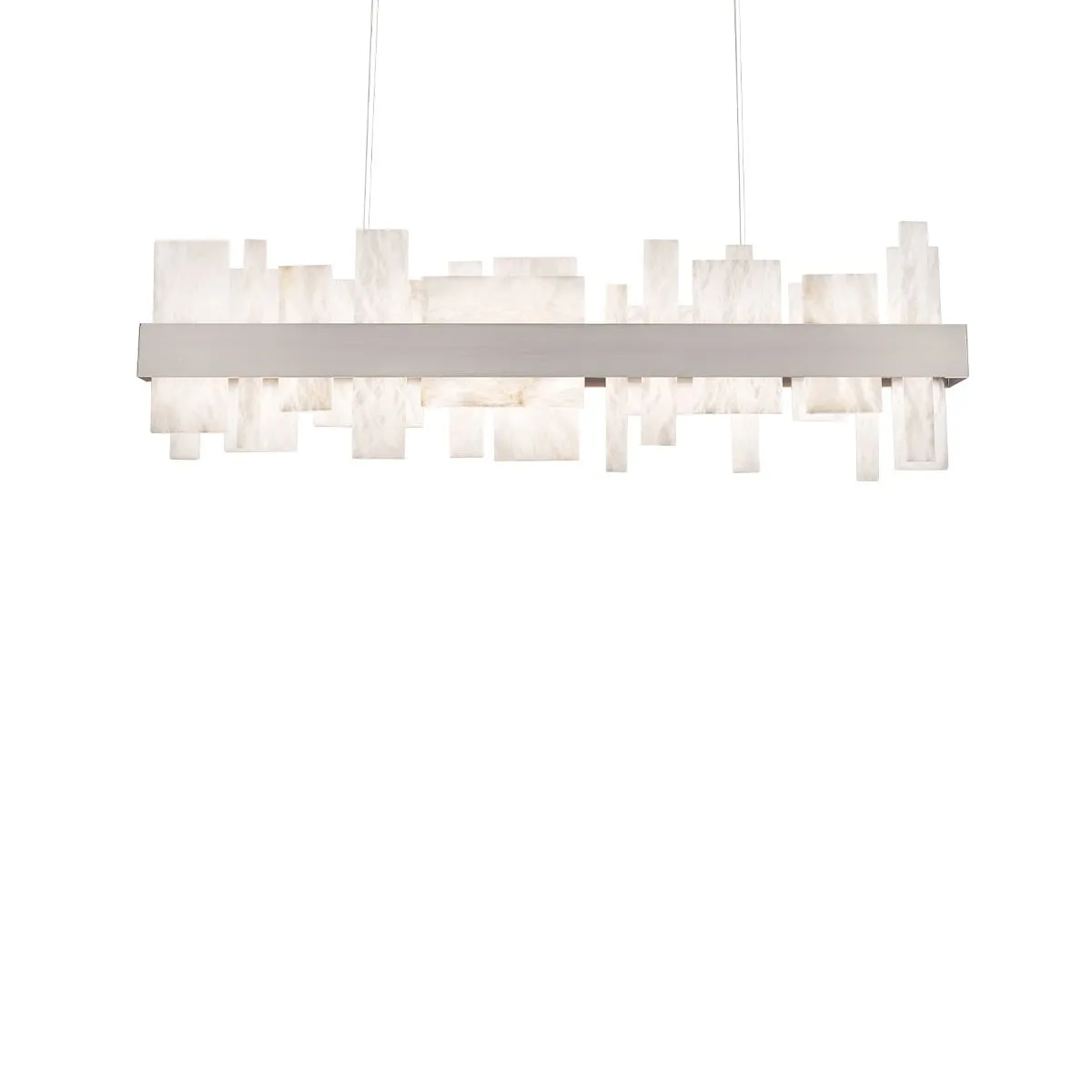 Acropolis 46 in. LED Pendant Light Brushed Nickel Finish