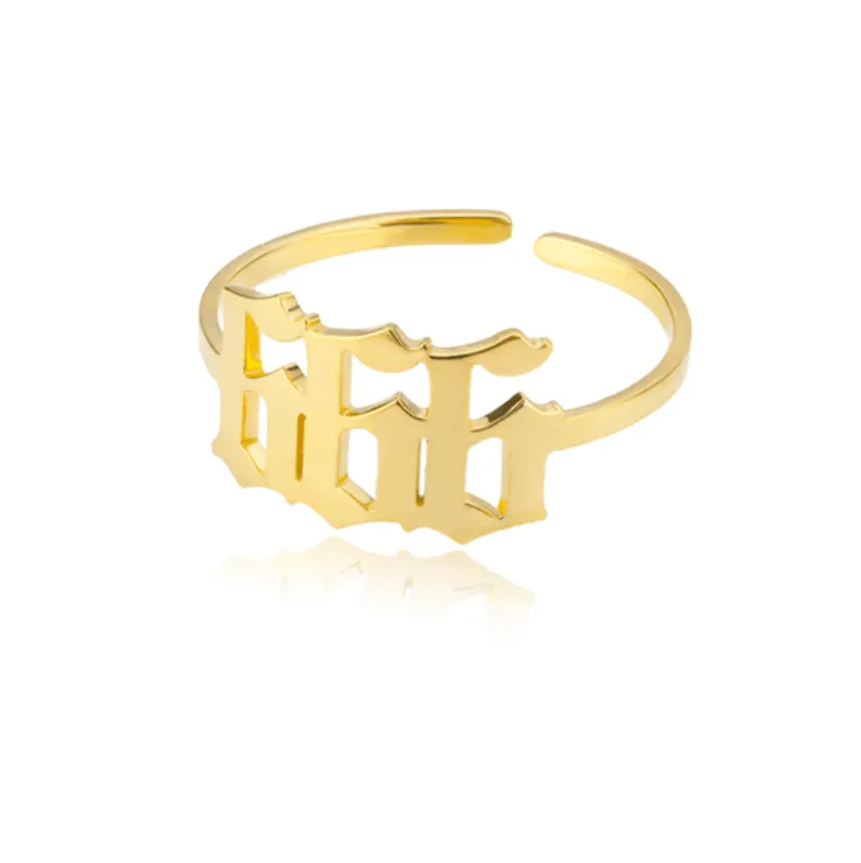 Angel Number Gold Rings