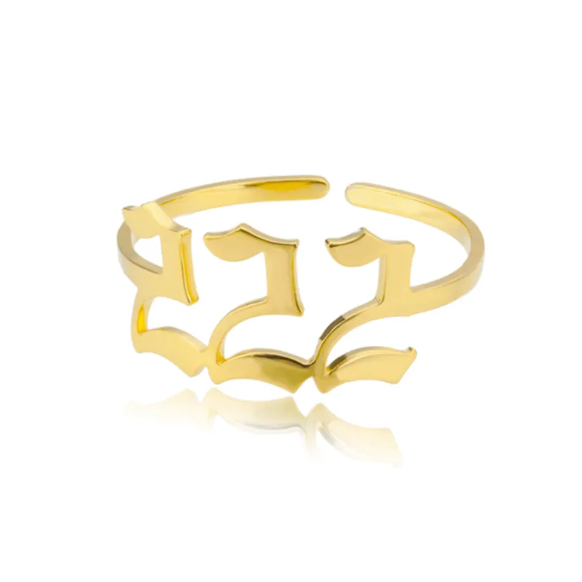 Angel Number Gold Rings