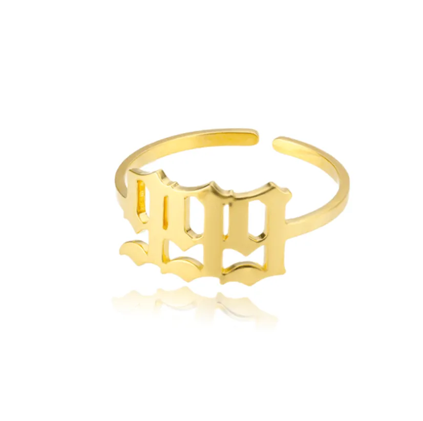 Angel Number Gold Rings