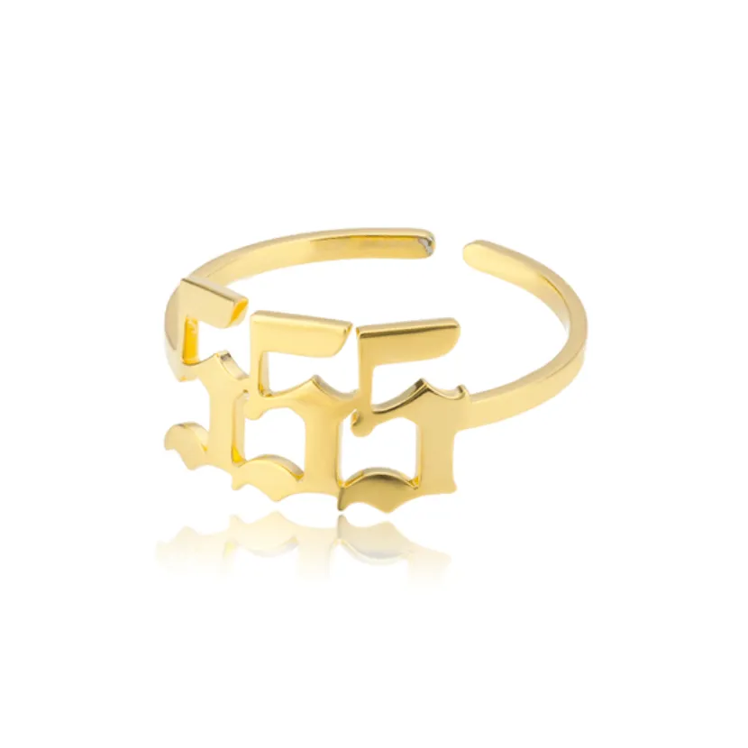 Angel Number Gold Rings