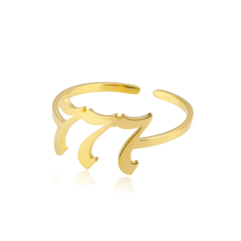 Angel Number Gold Rings