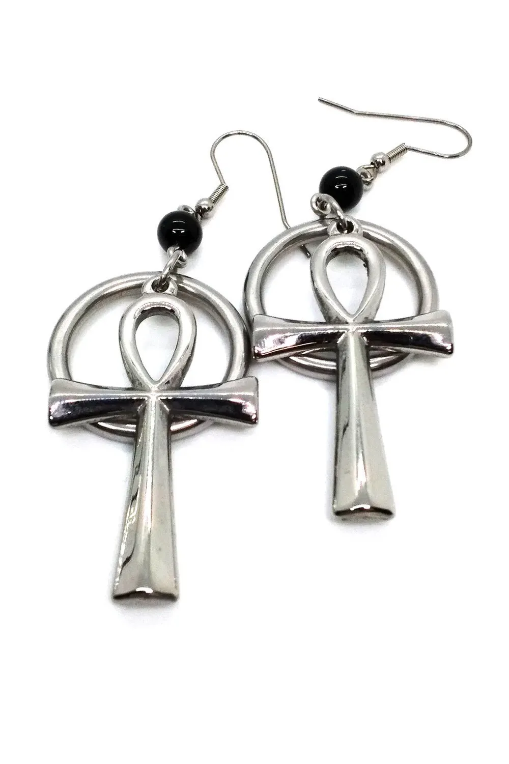 Ankh and Ring Earrings