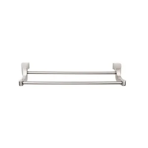 Aqua 24" Double Towel Bar - Brushed Satin Nickel