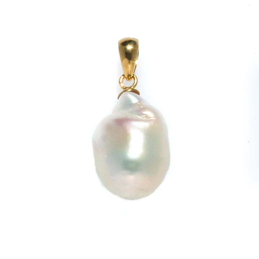 Baroque Pearl Pendant 9ct Yellow Gold