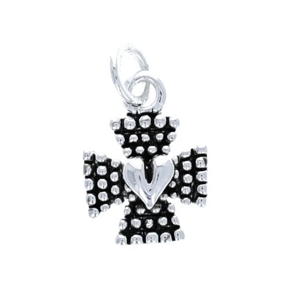 Beaded Love Cross Charm