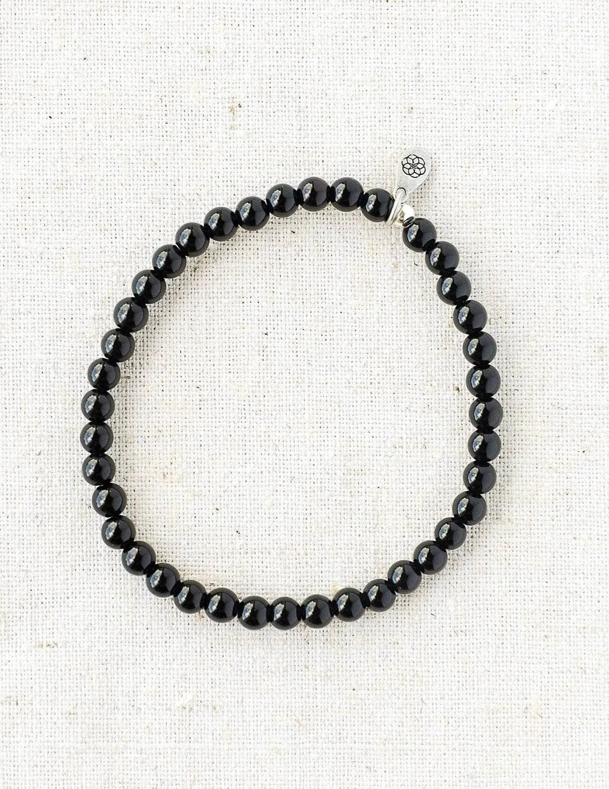 Black Agate Mini Gemstone Bracelet