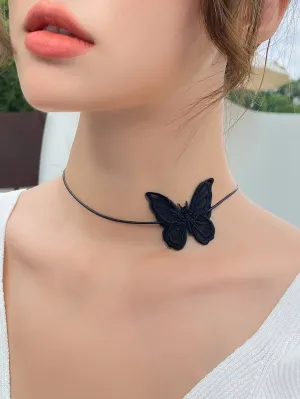 Black Butterfly Decor Choker for Women Jewelry for Women Necklace Accessories