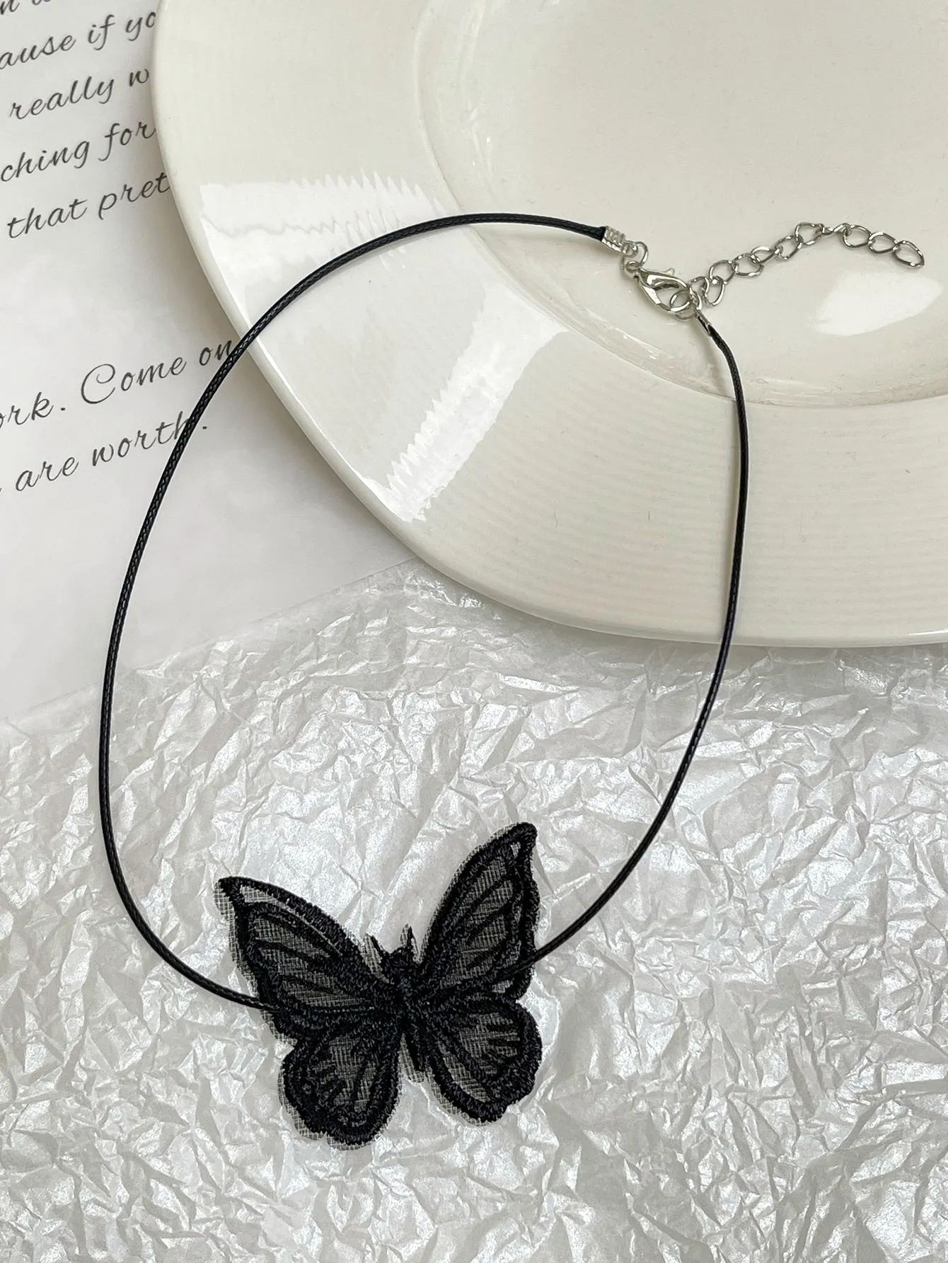 Black Butterfly Decor Choker for Women Jewelry for Women Necklace Accessories