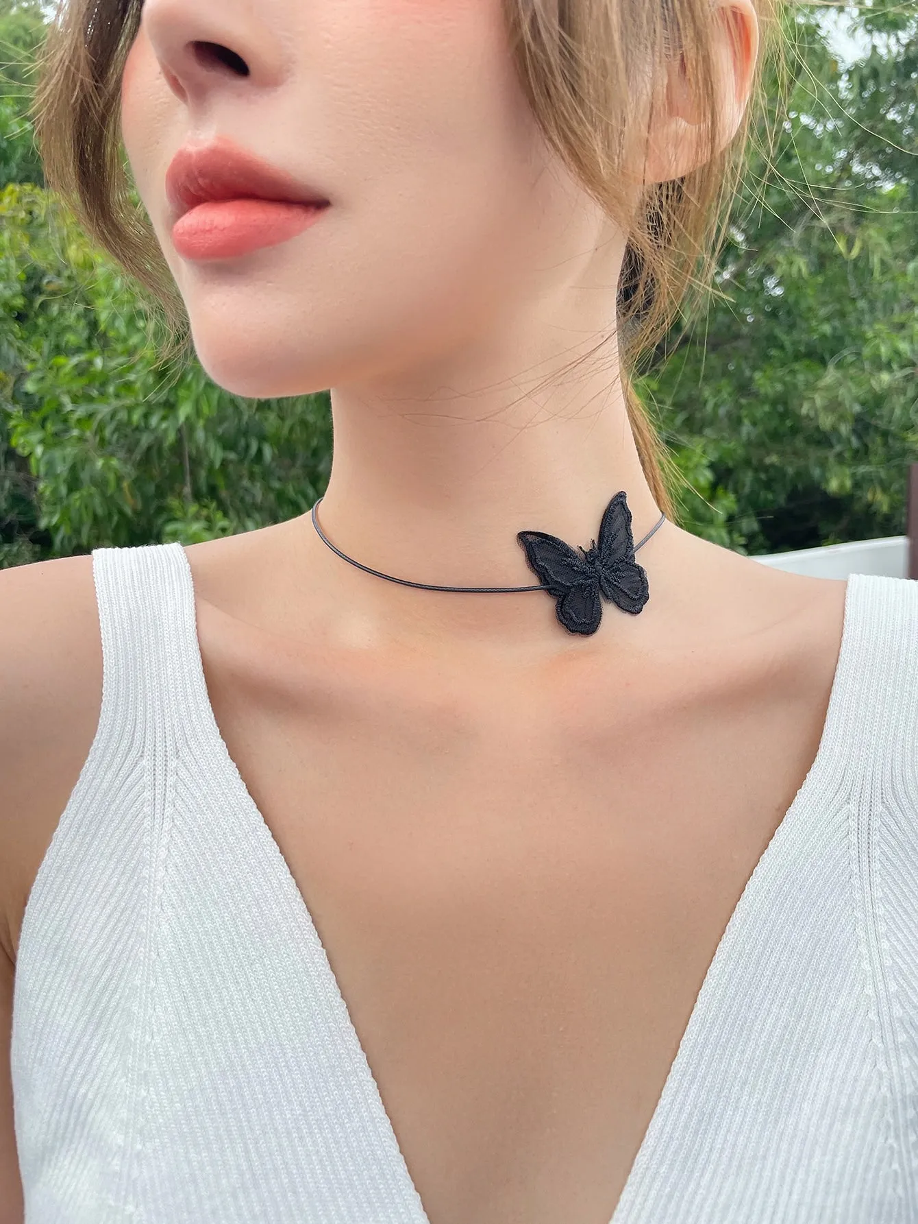 Black Butterfly Decor Choker for Women Jewelry for Women Necklace Accessories