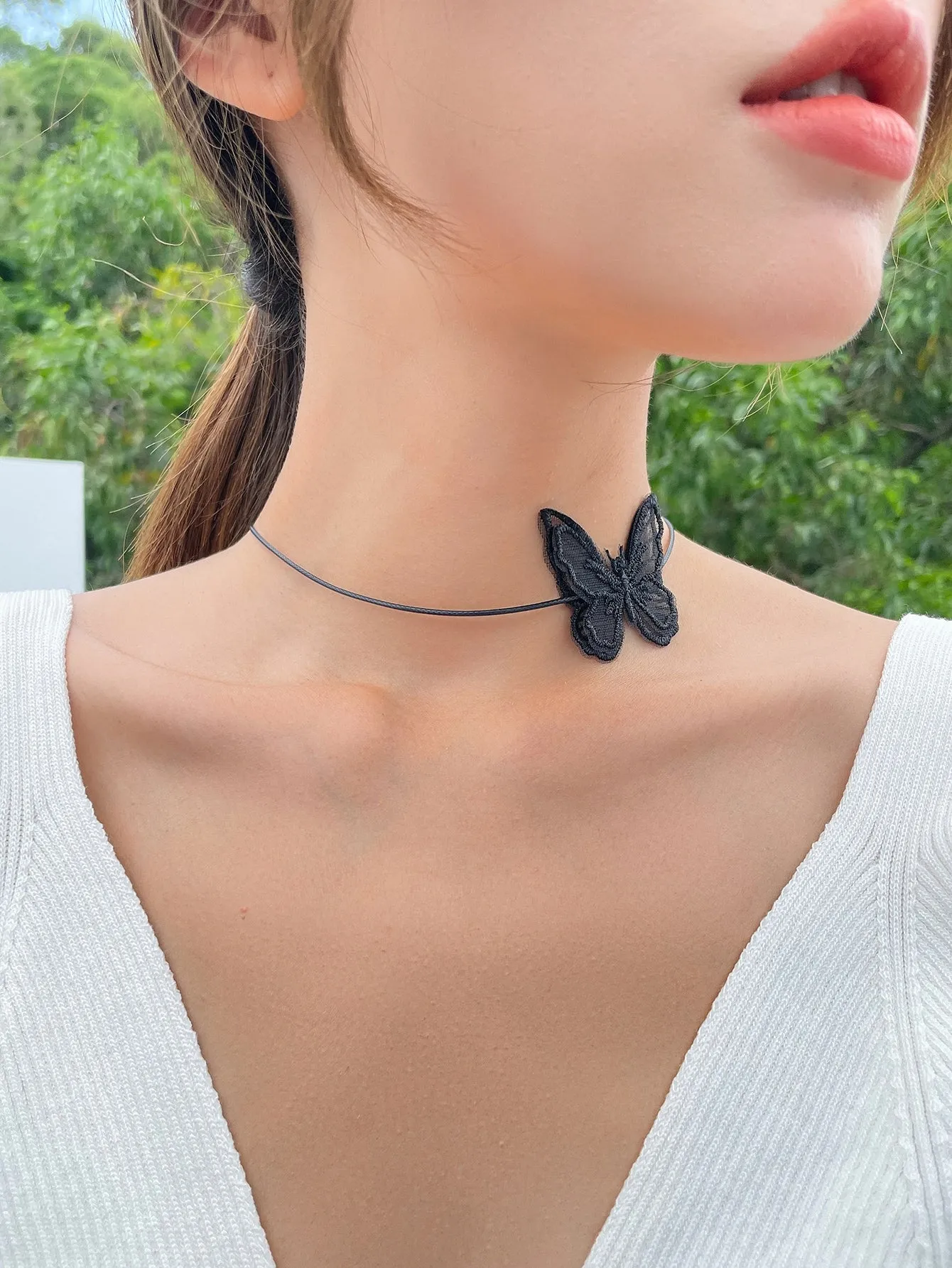 Black Butterfly Decor Choker for Women Jewelry for Women Necklace Accessories