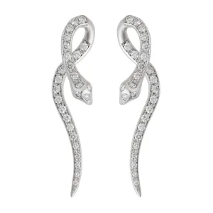 Boa White Diamond Earrings