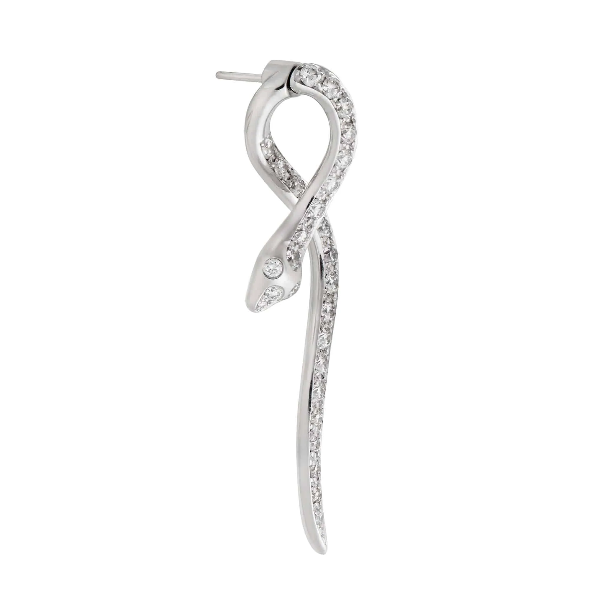 Boa White Diamond Earrings