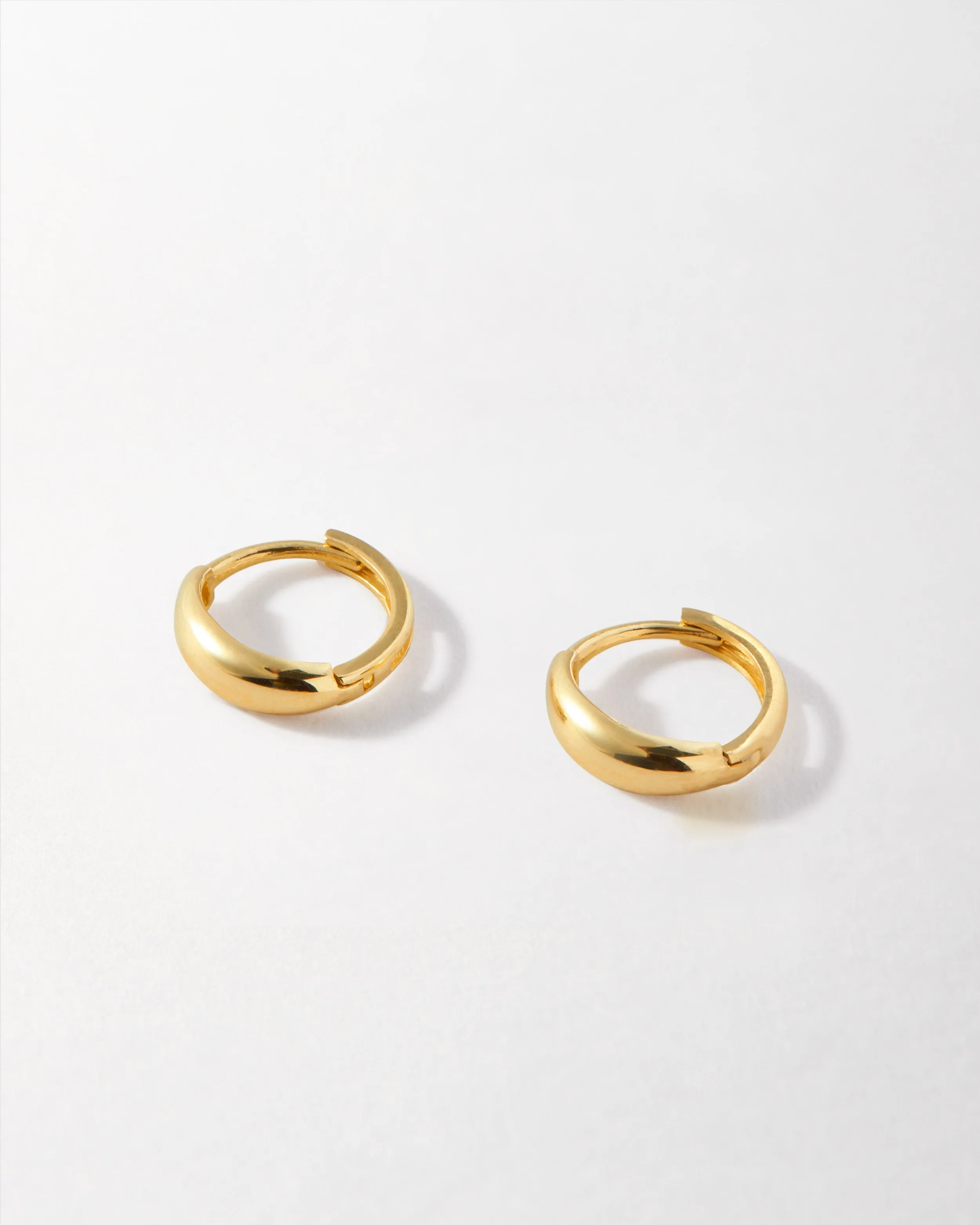 Bold Huggie Earrings - Yellow Gold