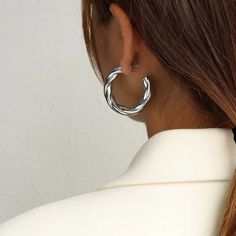 Bold Rope Hoop Earrings