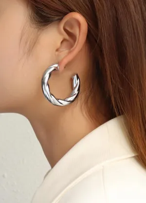 Bold Rope Hoop Earrings