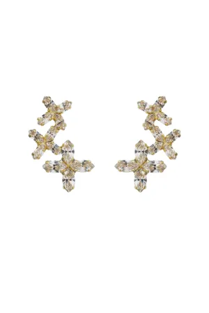 Caroline Svedbom Multi Star Cuff Earrings Gold - Crystal