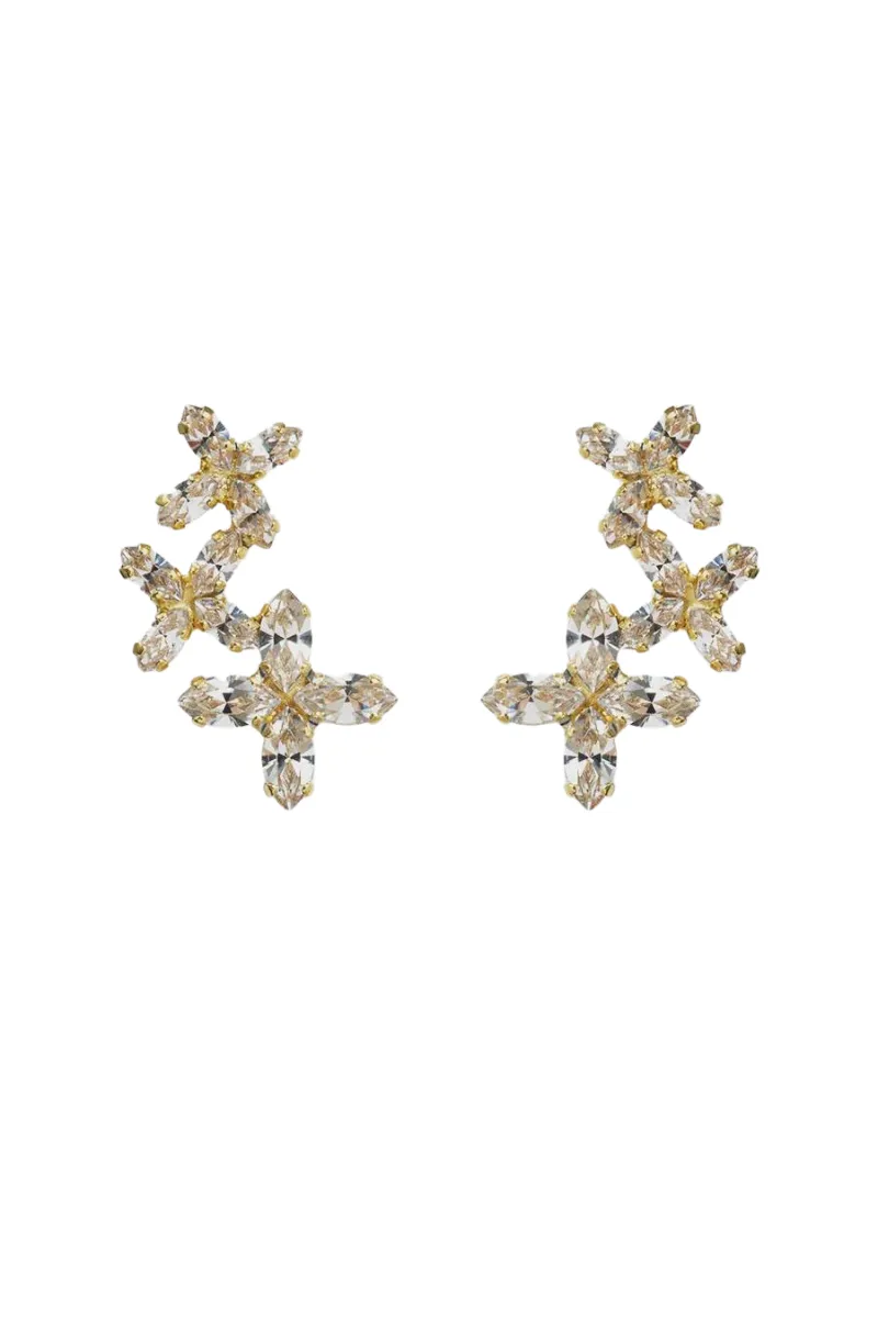 Caroline Svedbom Multi Star Cuff Earrings Gold - Crystal