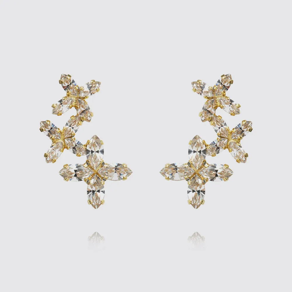 Caroline Svedbom Multi Star Cuff Earrings Gold - Crystal