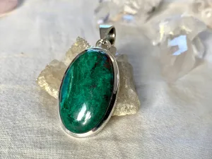 Chrysocolla Naevia Pendant - Reg. Oval