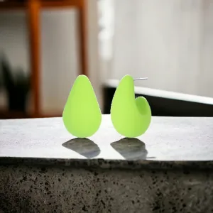 Colored Teardrop Stud Earrings