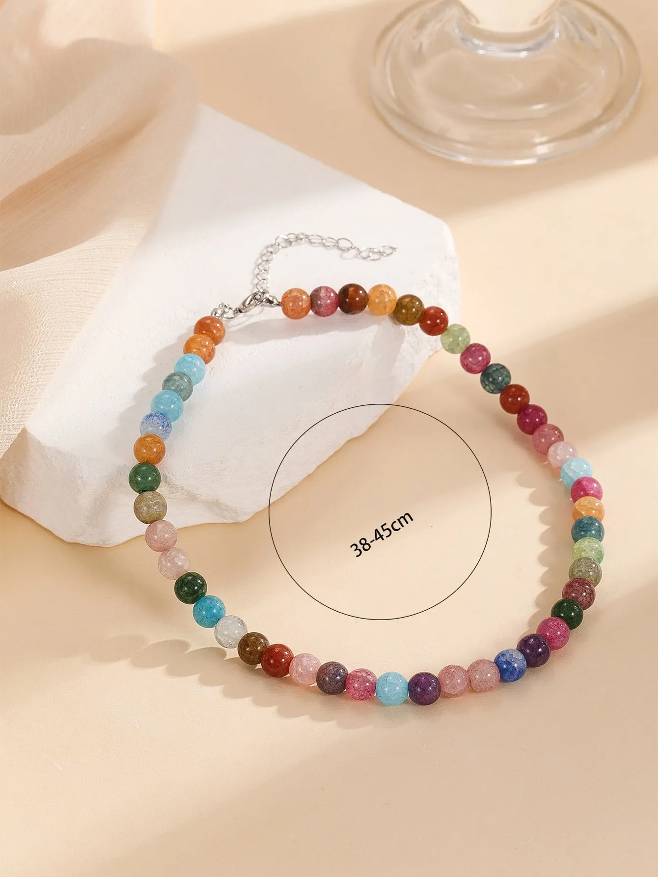 Colorful Beaded Necklace for Women Girls Accessories Jewelry Gifts Gift for Her