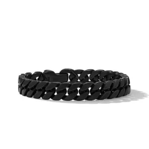 Curb Chain Bracelet in Black Titanium, 11.5mm