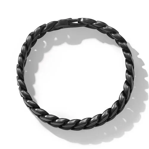 Curb Chain Bracelet in Black Titanium, 11.5mm