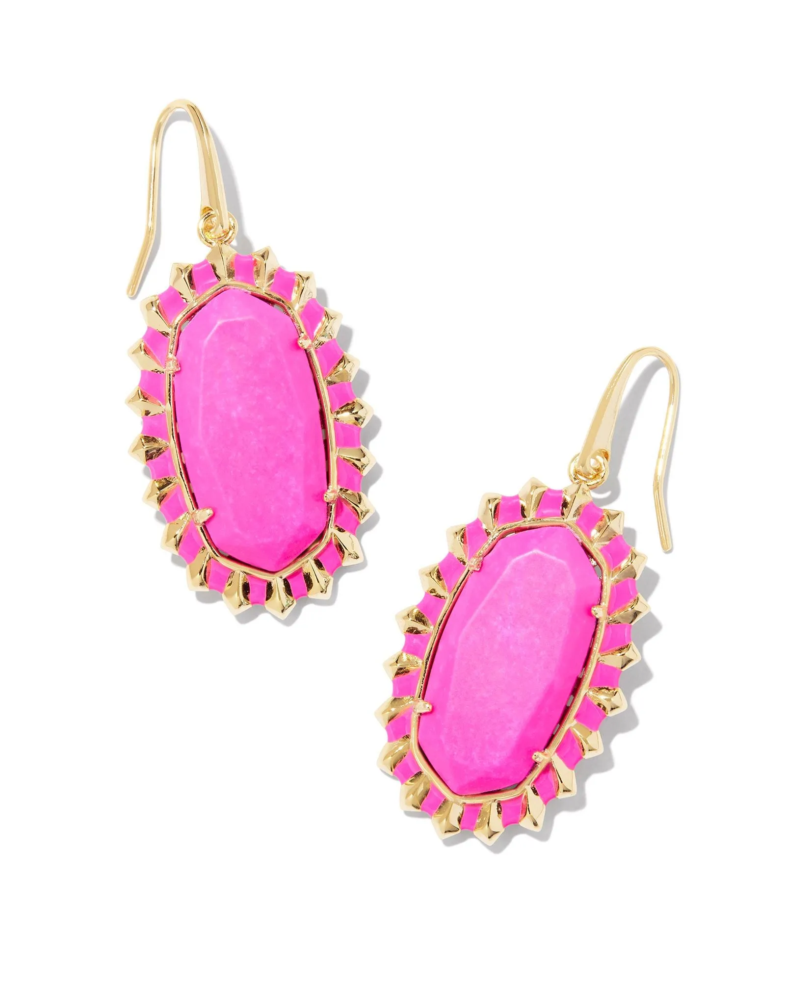 Dani Color Burst Frame Drop Earrings