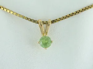 Demantoid Garnet 14kt Gold Pendant