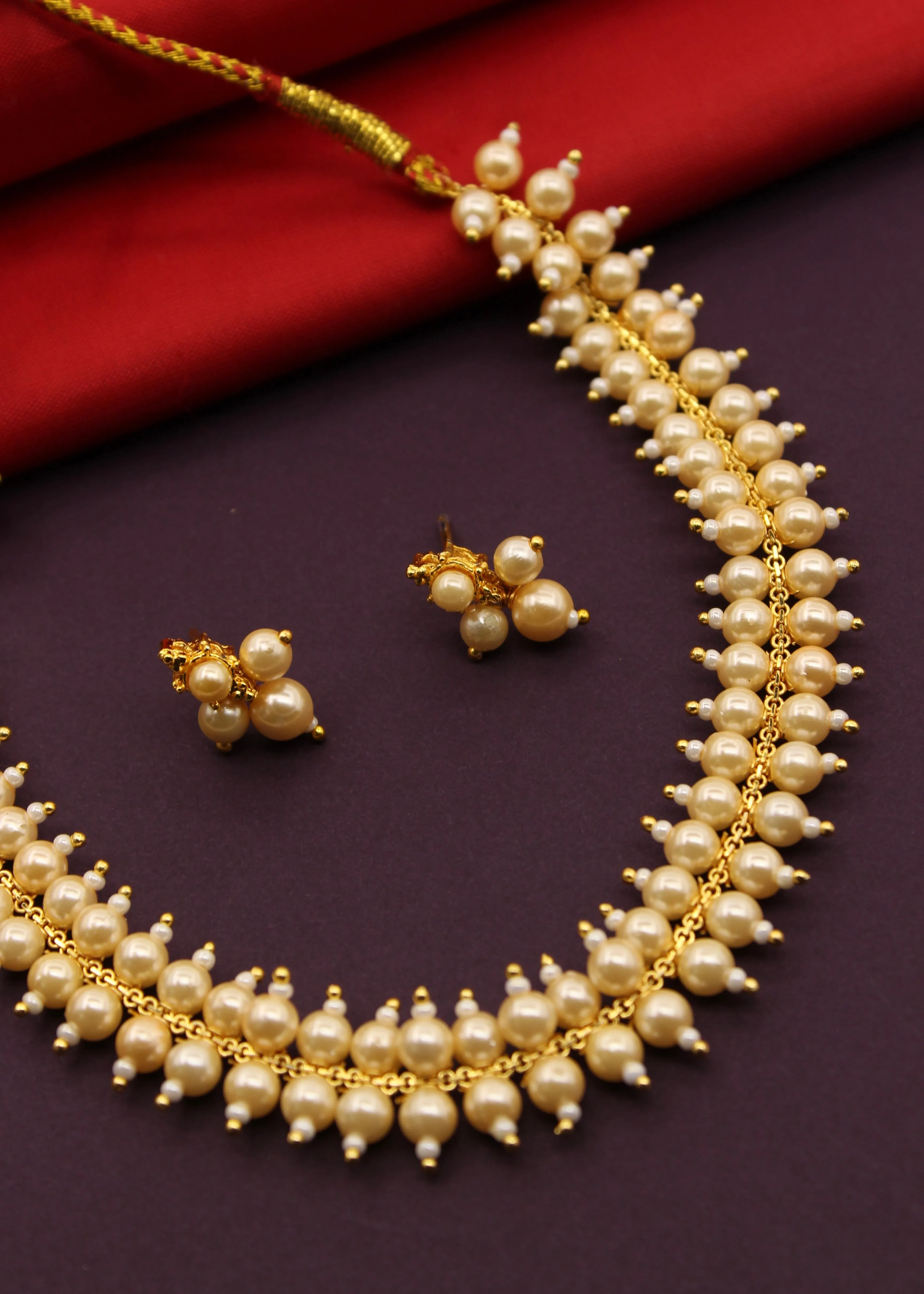 DESIGNER PEARL BEADS NECKLACE