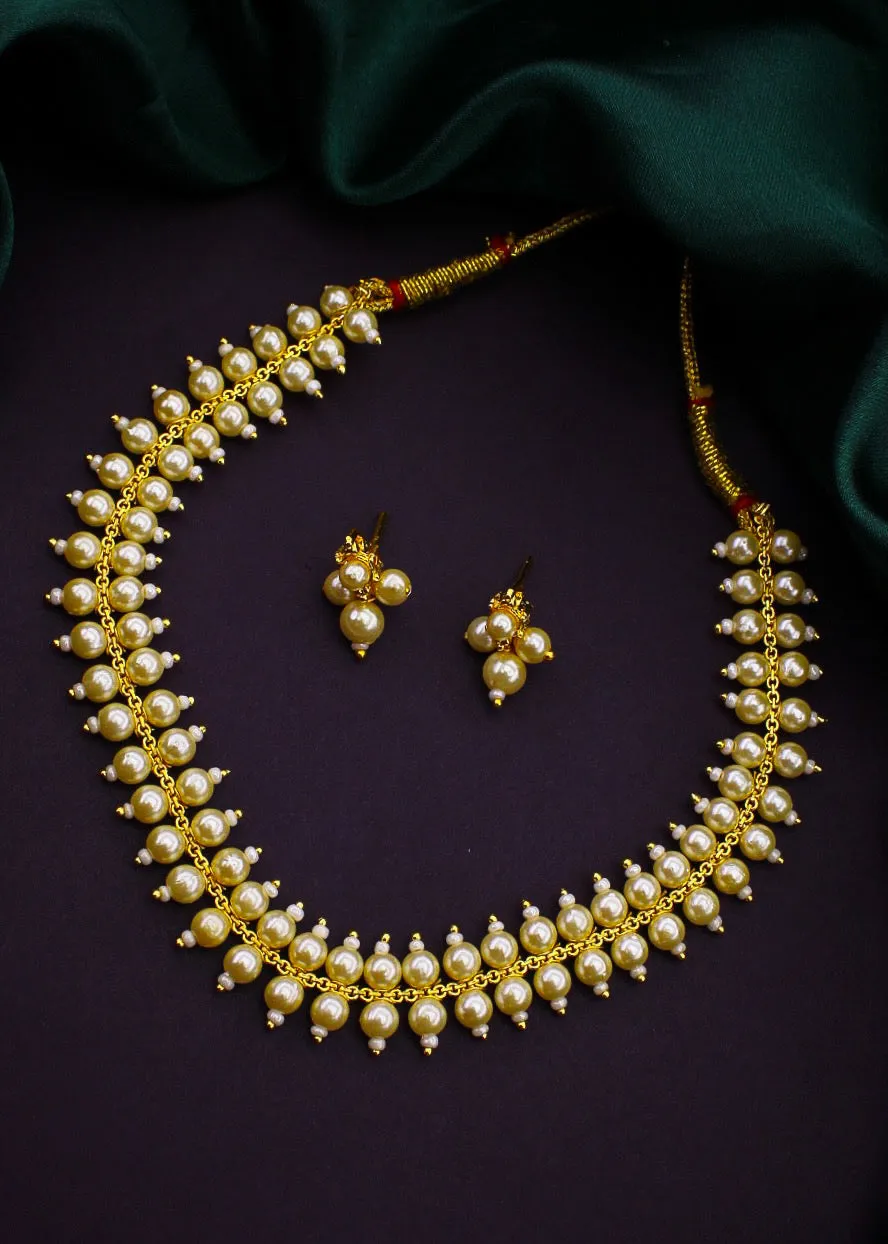 DESIGNER PEARL BEADS NECKLACE