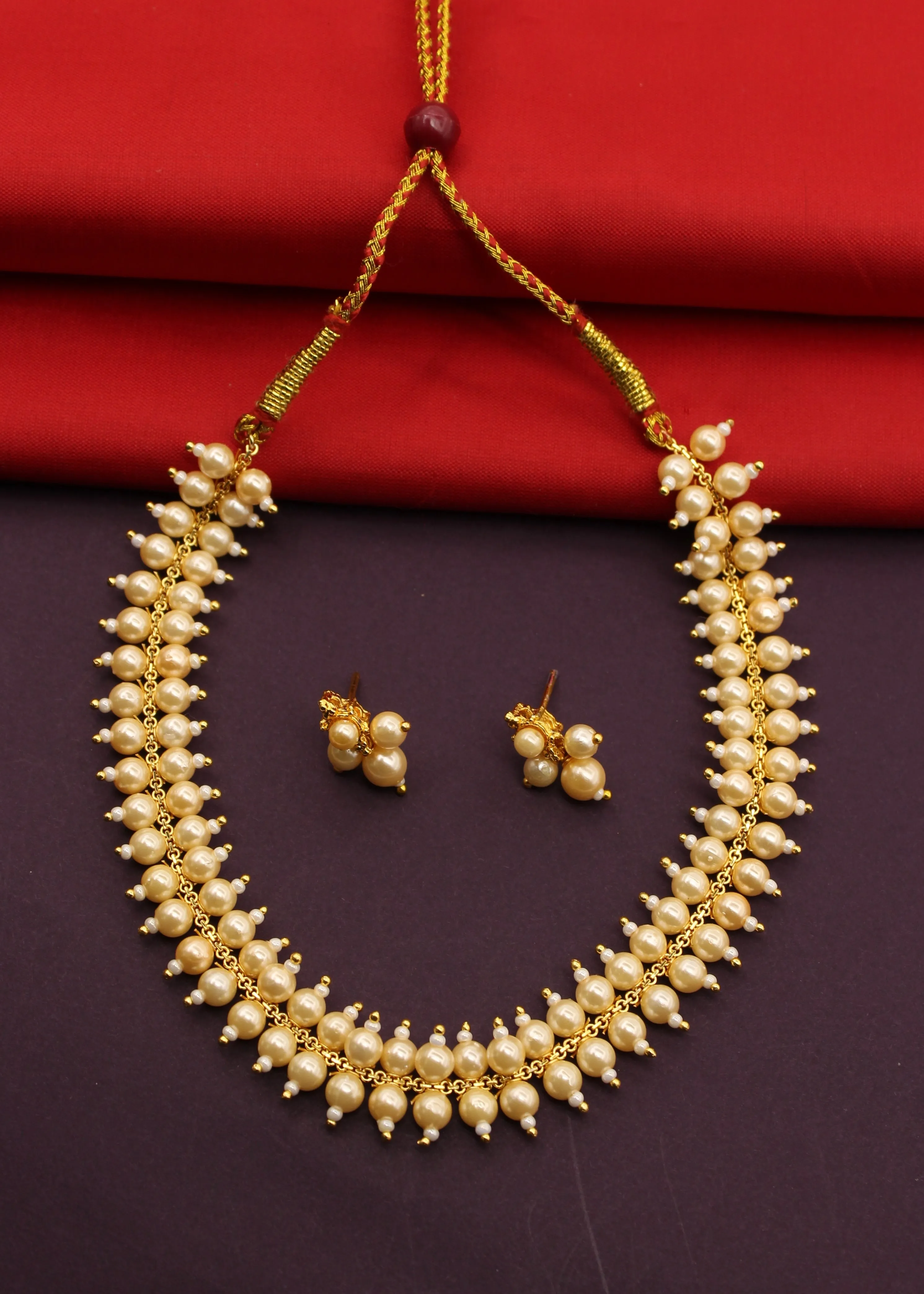 DESIGNER PEARL BEADS NECKLACE