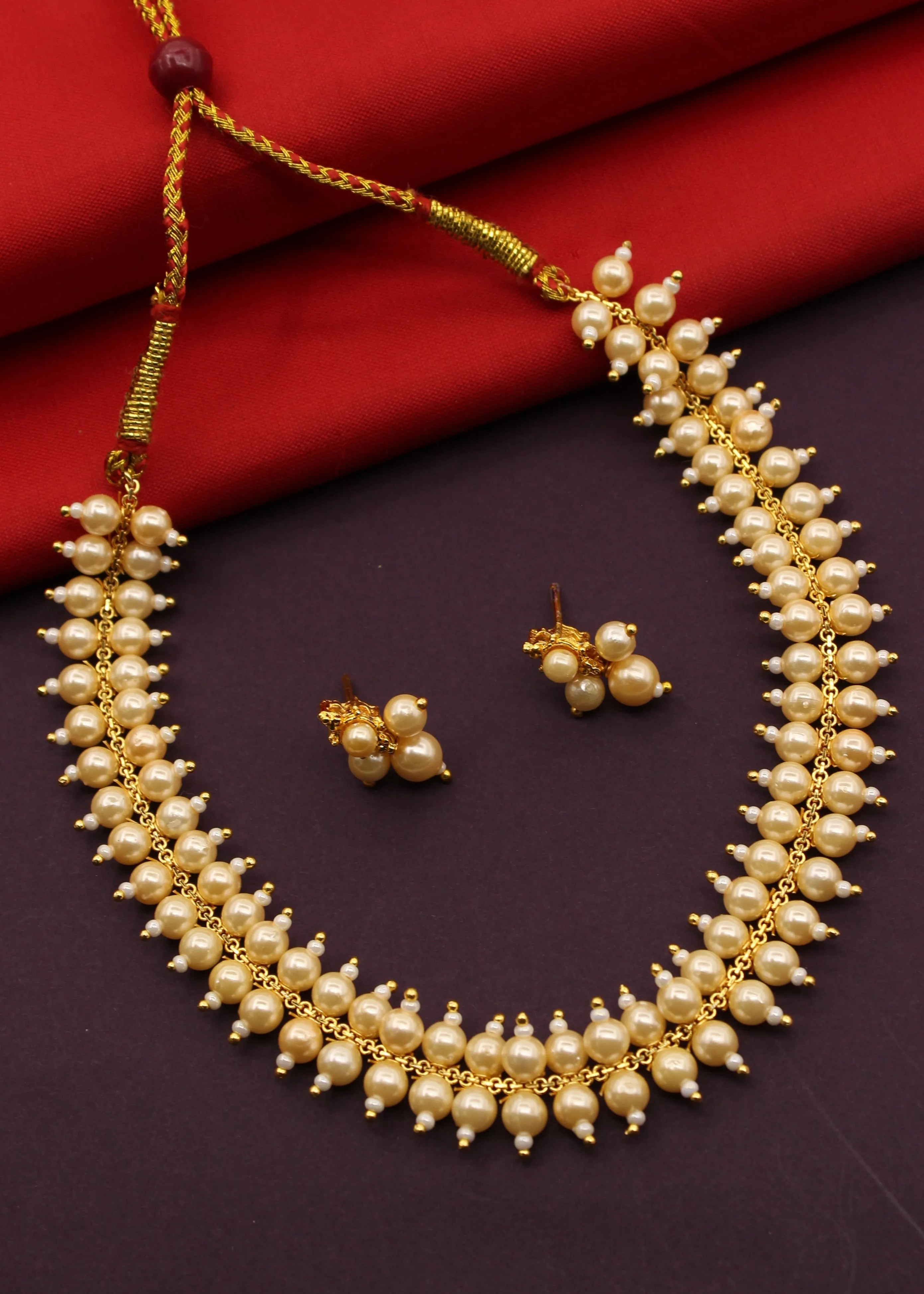 DESIGNER PEARL BEADS NECKLACE