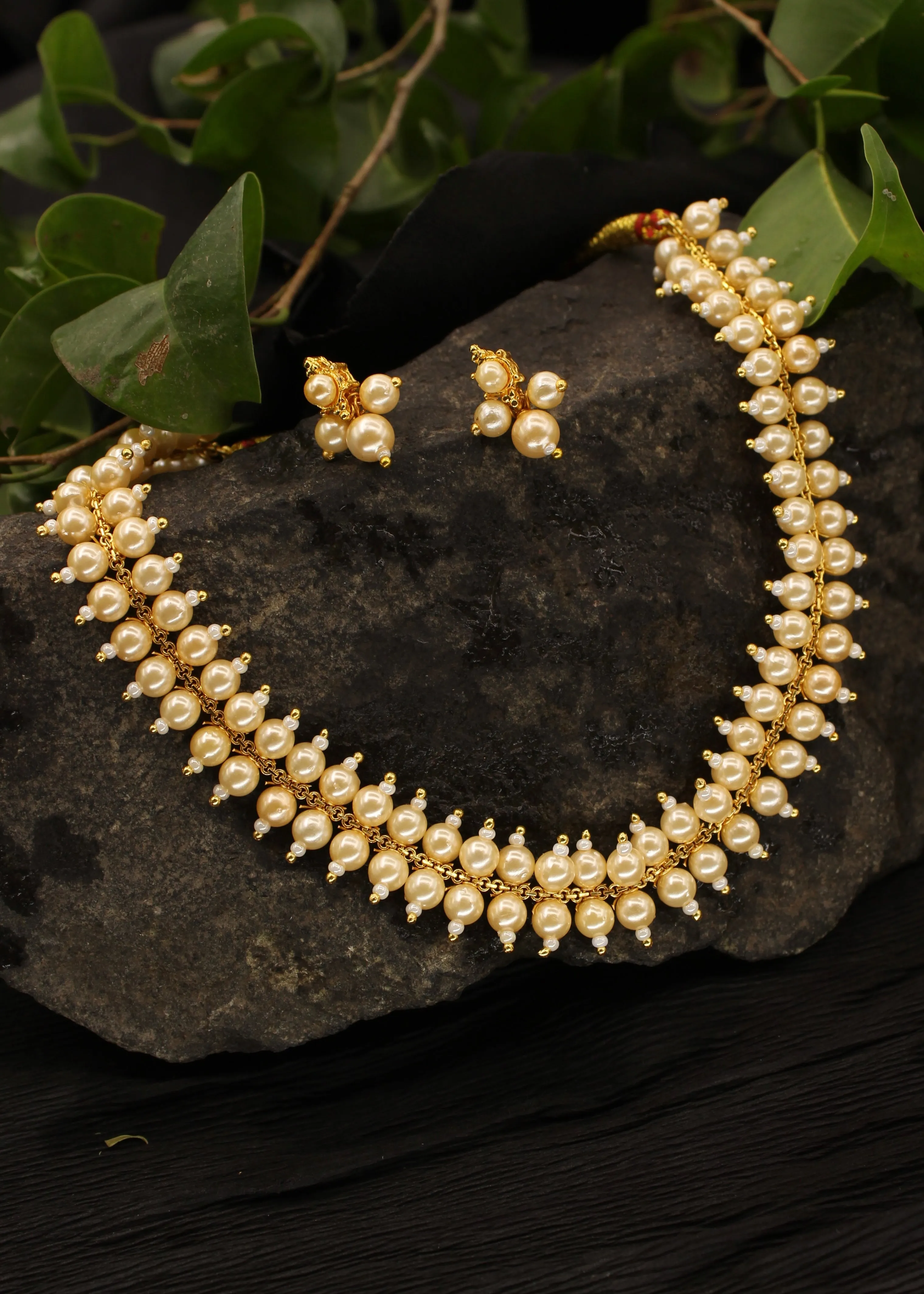 DESIGNER PEARL BEADS NECKLACE