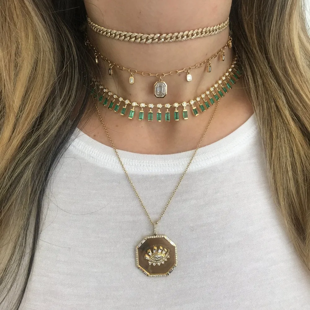 DIAMOND ILLUSION BAGUETTE DROP CHOKER