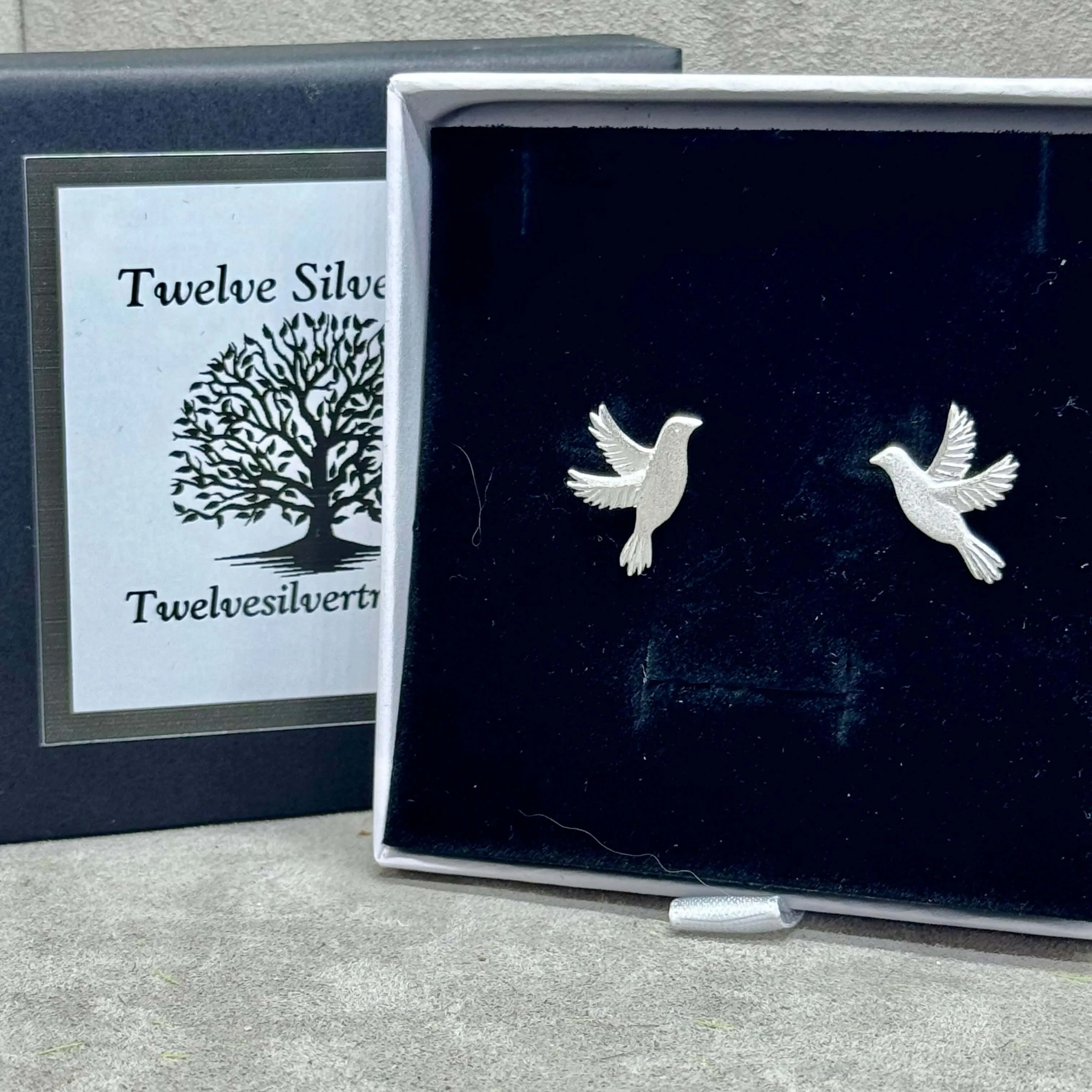 Doves Grace, Sterling Silver Dove Of Peace Earrings